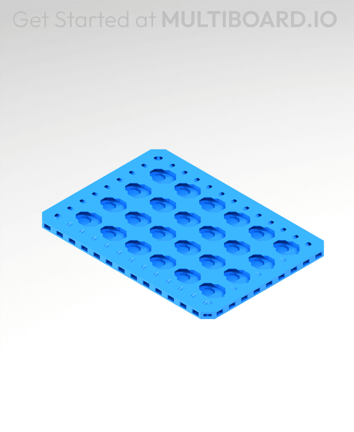 5x7 MU - Point Hole MU - MultiBoard Plate 3d model