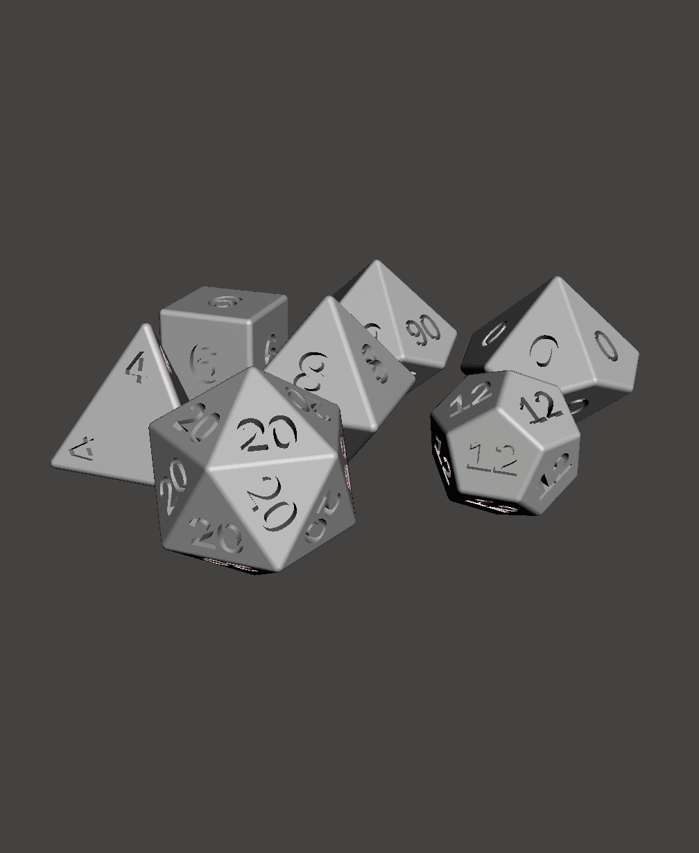 All Twenties Dice Set 3d model