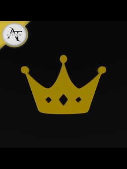 Simple Crown Symbol - 2D Art 3d model