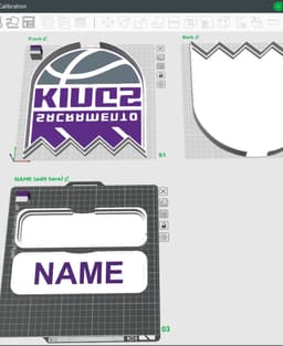 Sacramento Kings Sign - LED Strip Compatible 3d model
