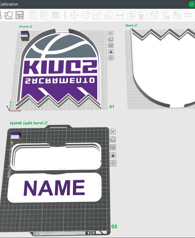 Sacramento Kings Sign - LED Strip Compatible 3d model