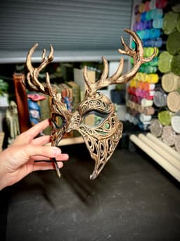 Stag masquerade mask 3d model