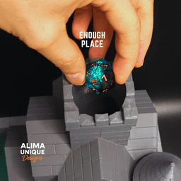 Cemetry Dice Tower with Lighting 3d model