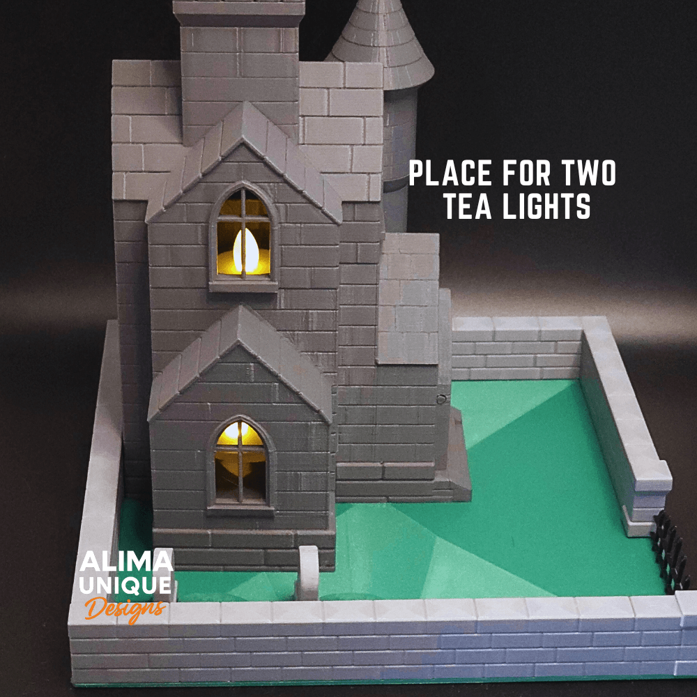 Cemetry Dice Tower with Lighting 3d model