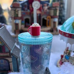 Hot Cocoa Straw Topper 3d model