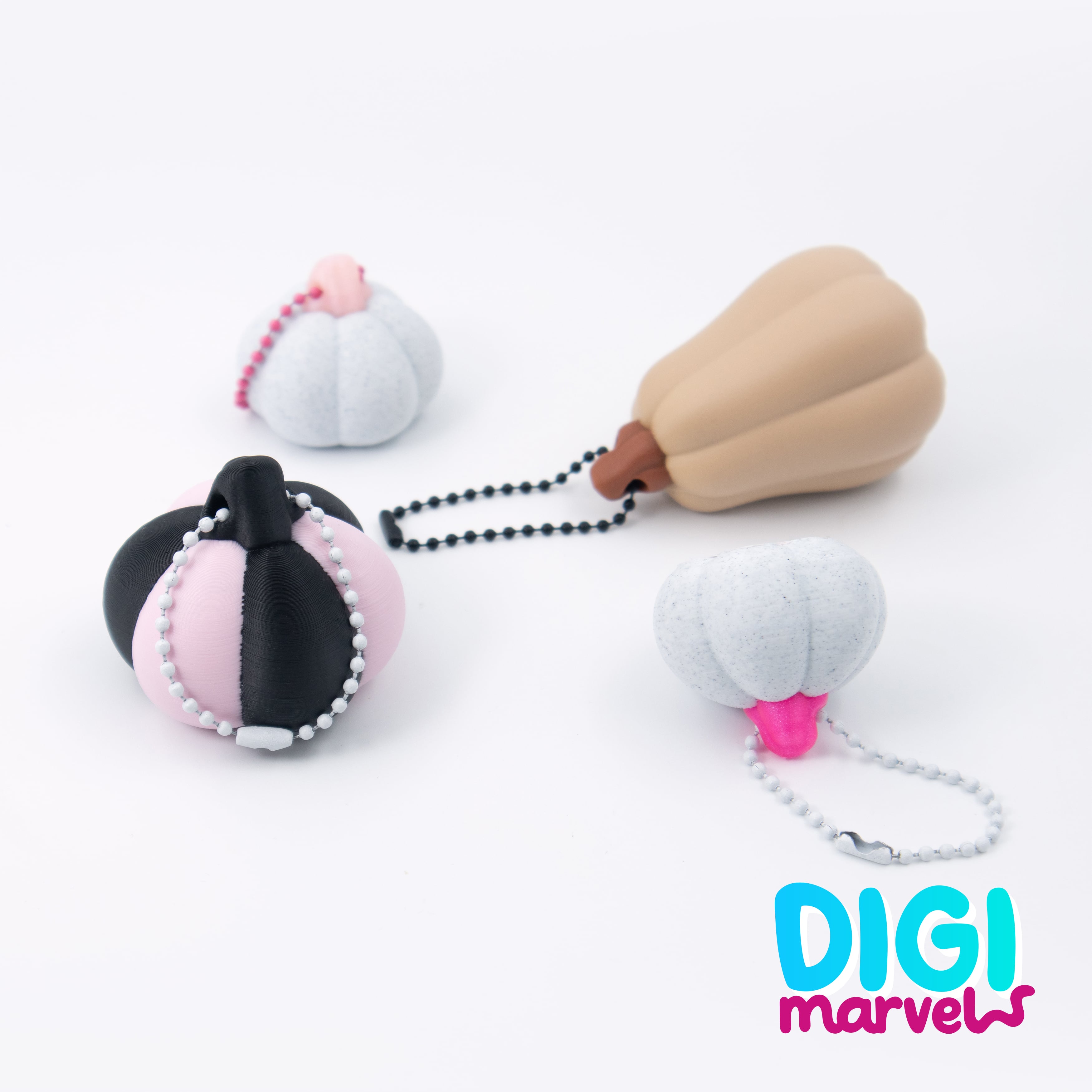 Pumpkin Figurine + Keychain 3d model
