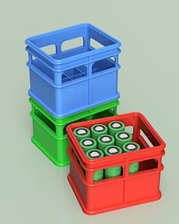 Stackable 18650 Beer Crate 3d model