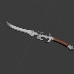 Blightfang Fantasy Sword 3d model