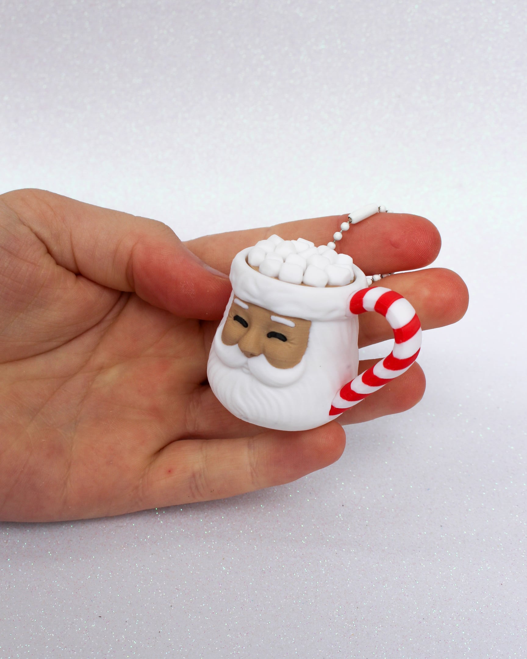 Santa Mug Clicker Keychain – 3D Fidget Toy 3d model