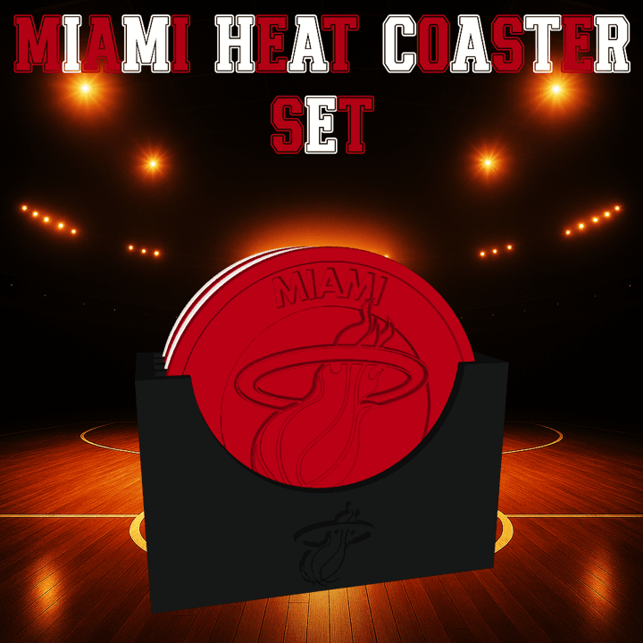 Miami Heat Coaster Set (NBA) 3d model