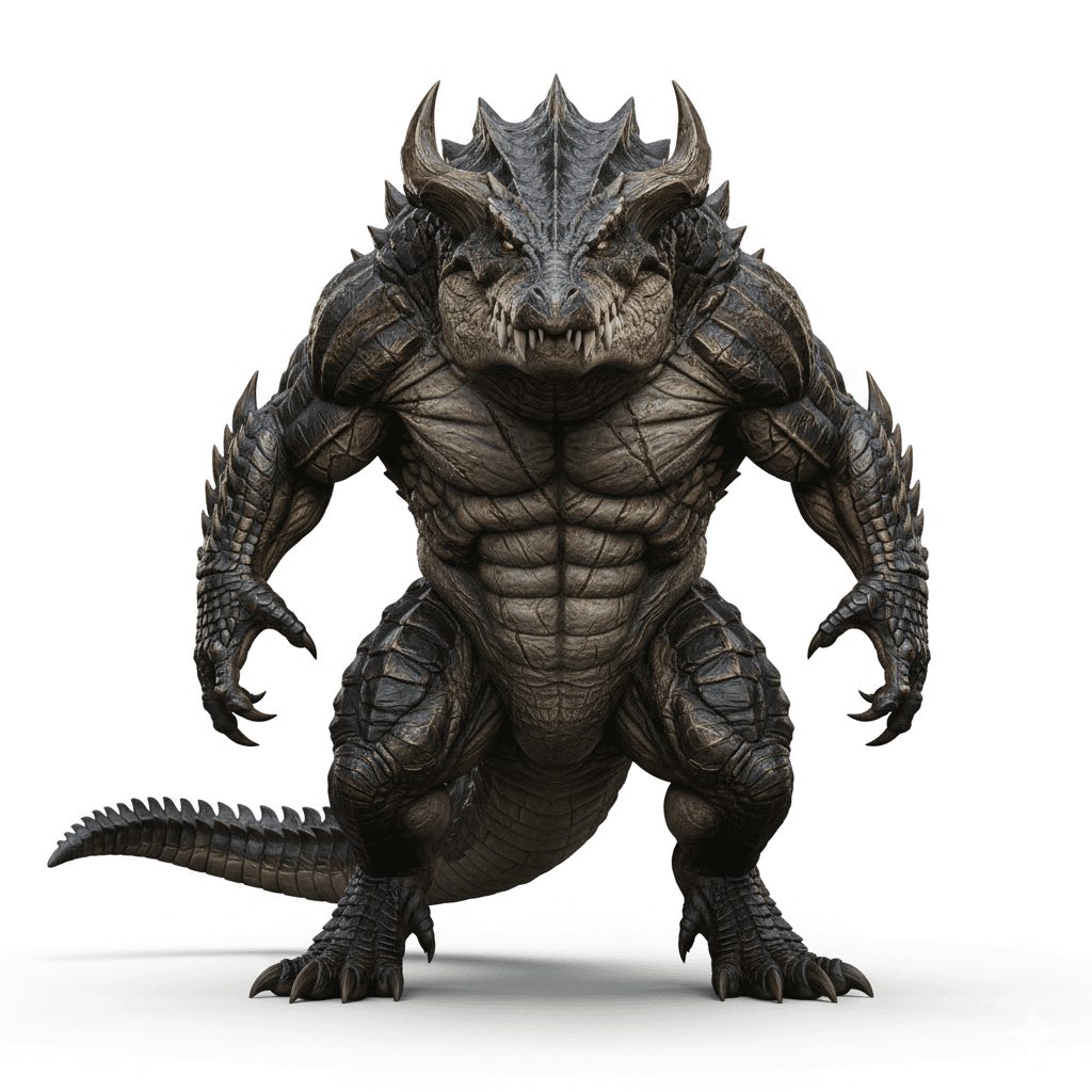 Fantasy Creature : Crocodile Monster Swamp Beast Creature 3d model