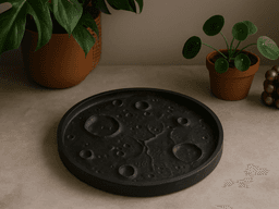 Moon Surface Tray — Space Home Accent 3d model