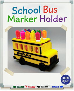 School Bus Marker Holder (Free Standing) 3d model