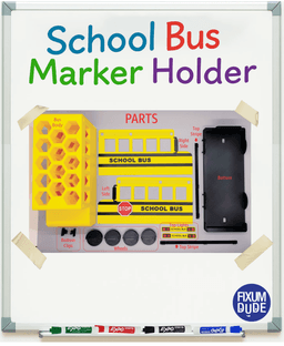 School Bus Marker Holder (Free Standing) 3d model