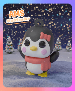 Flexi Penguin Keychain A (Multicolor) 3d model