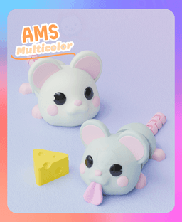 Flexi Foodie Mouse Keychain (Multicolor) 3d model