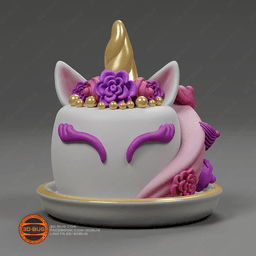 Cake in unicorn style 3d model