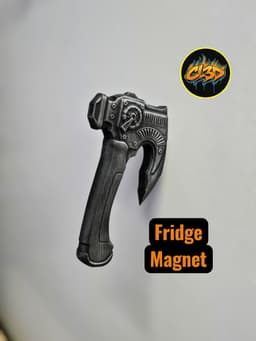 Future Sci-Fi Tech Axe Fridge Magnet 3d model