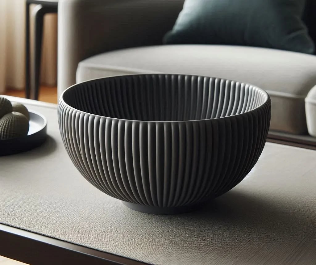 Round Ribbed Design Bowl 3d model
