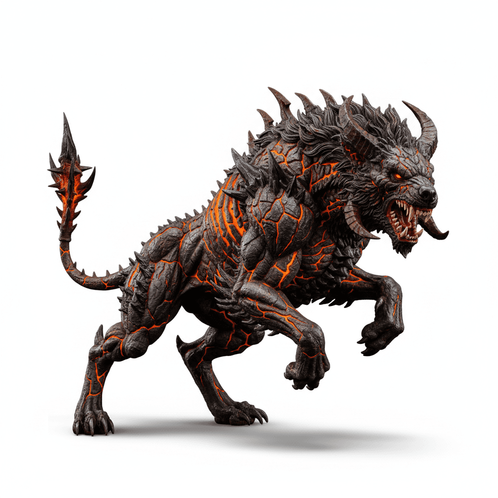 Fantasy Creature : Hellhound Infernal Fantasy Beast 3d model
