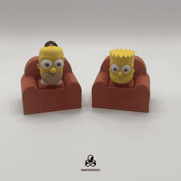 Bart & Homer Clickers 3d model