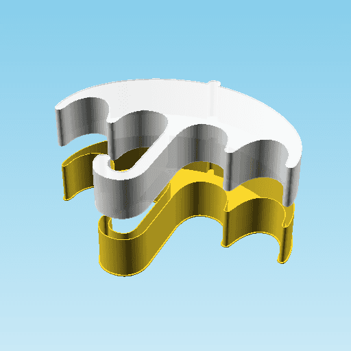 Umbrella, nestable box (v1) 3d model