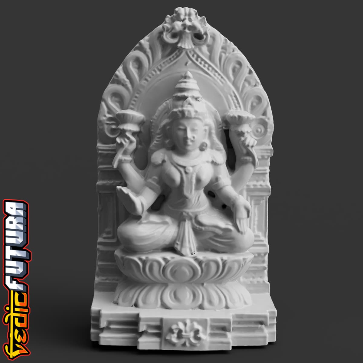 Lakshmi on Lotus throne & Kirtimukham 3d model