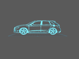 Audi - RS3 Wall Art 3d model
