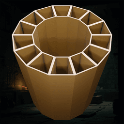 Wheel of Brushes Divided Cylinder 3d model