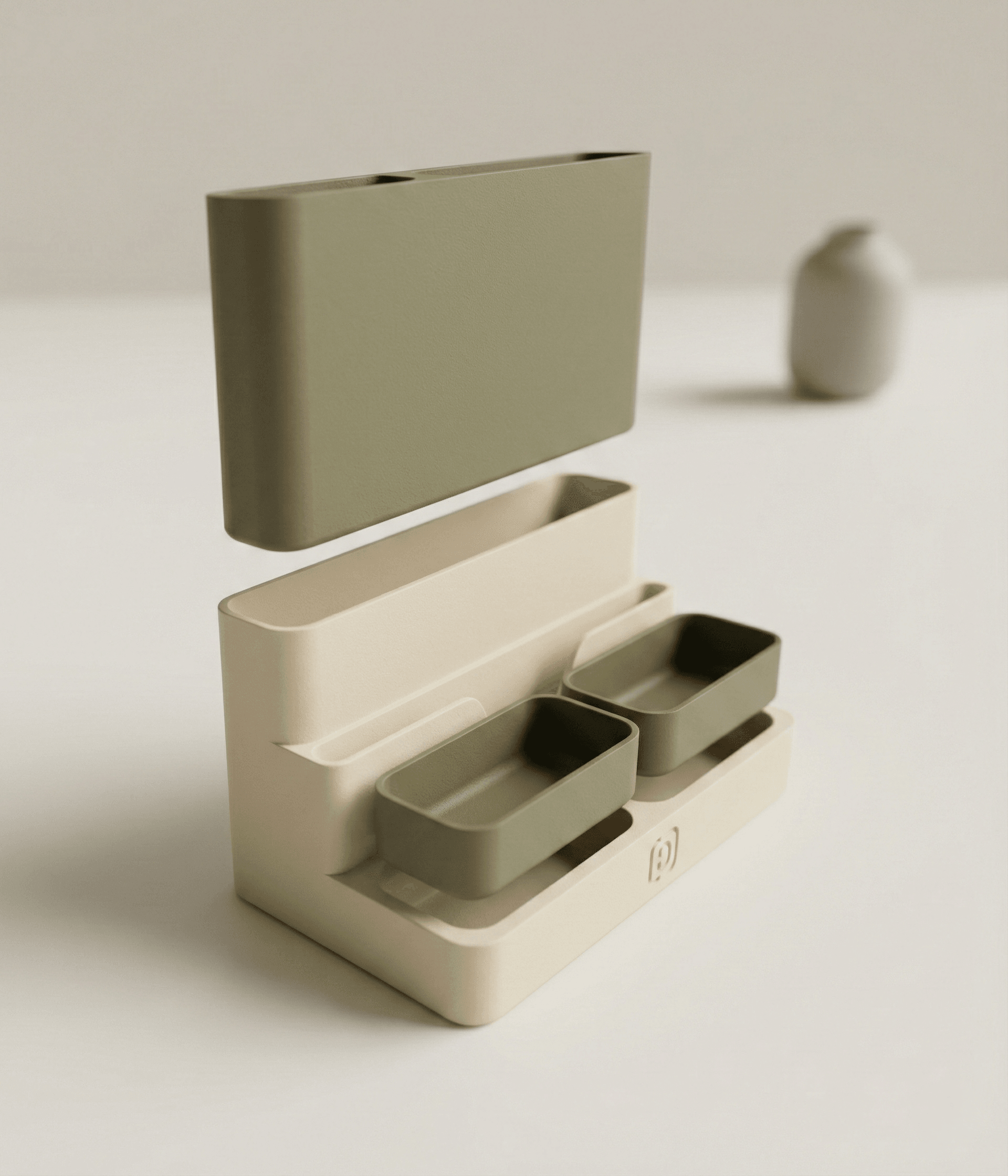 Japandi Style Modular Desk Organizer 3d model