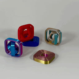 Anti Stress Fidget Axis Gyroscope Spinner Print in Place 3d model