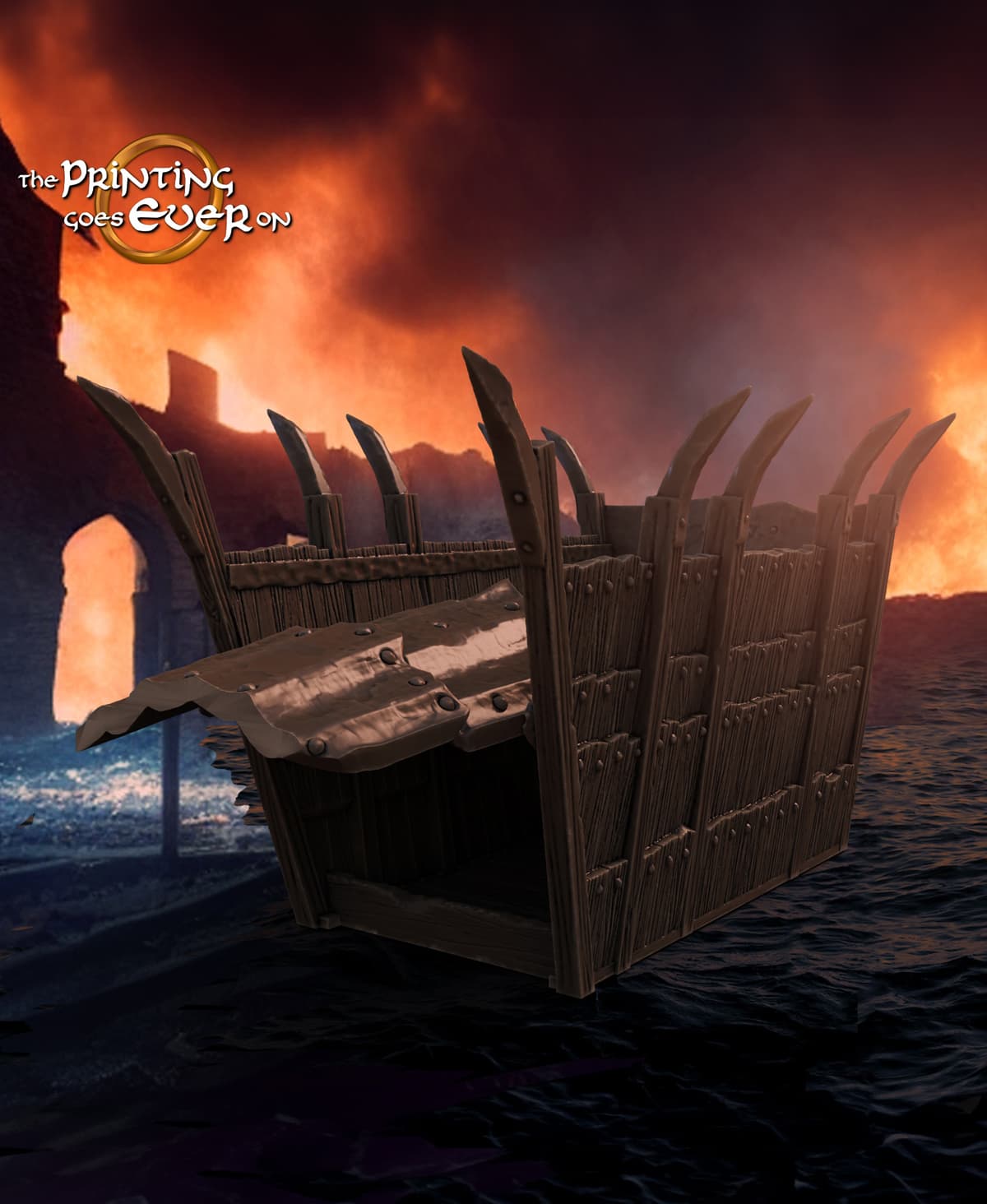 Orc Siege Raft - Large 3d model