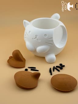 Cute Cat planter 3d model