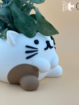 Cute Cat planter 3d model