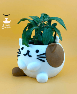 Cute Cat planter 3d model