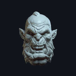 Orc V8 - Custom Action Figure Head 3d model