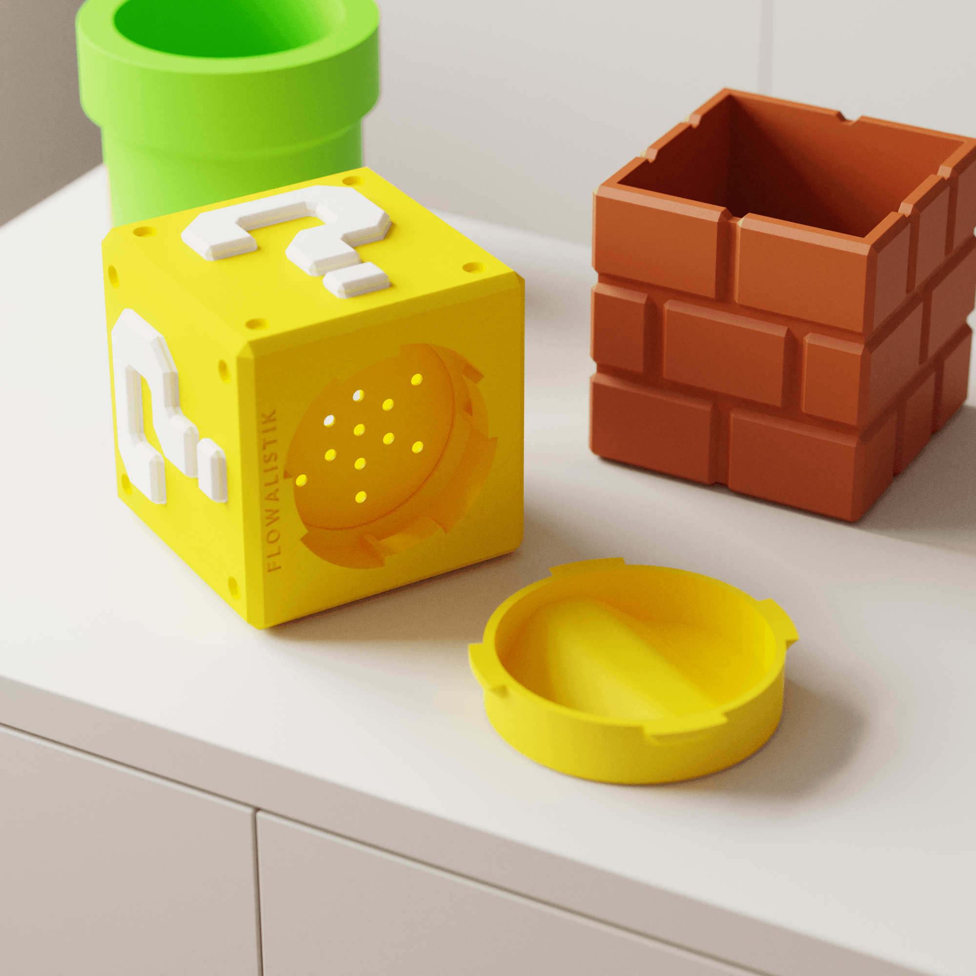 RETRO BLOCK Collection - Planter Set 3d model