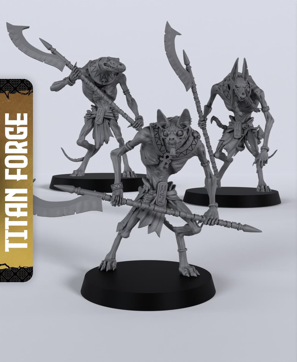 Shabtis - With Free Dragon - 5e DnD Inspired for RPG and Wargamers 3d model