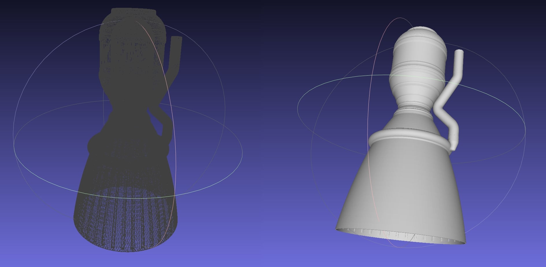 Space-X Merlin 1D Rocket Engine Printable Desk Model 3d model