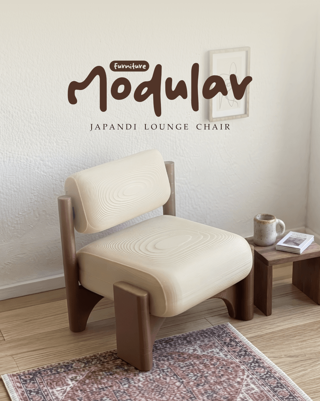 Japandi Modular Lounge Chair 3d model