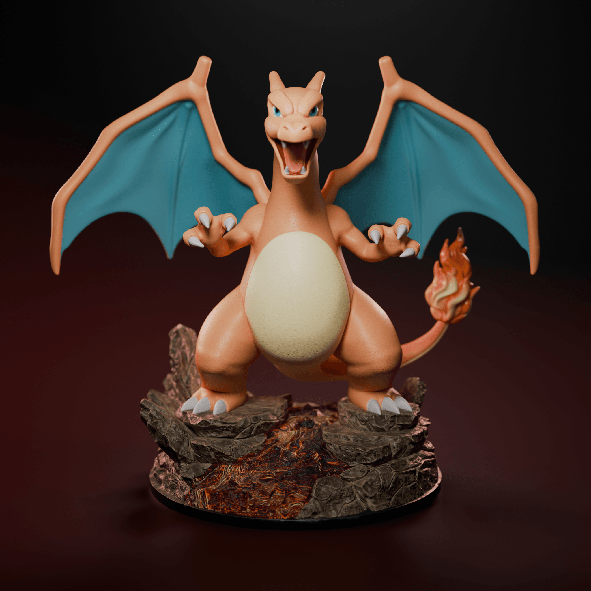 Charizard - Pokemon Diorama 3d model