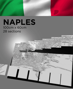 NAPLES, Skyline 3d map 3d model