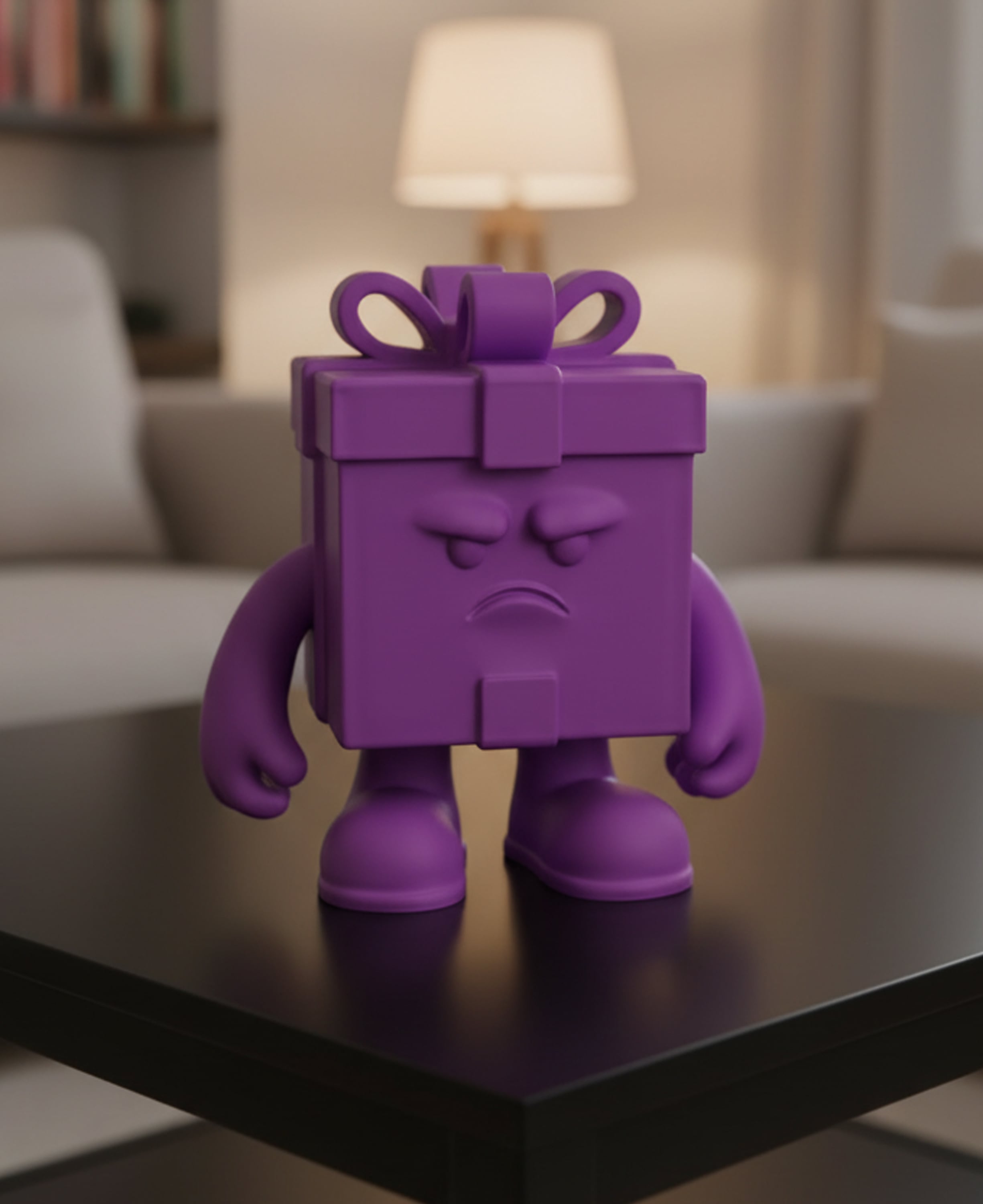 Angry Gift Box Monster | Cute 3D Figure 3d model