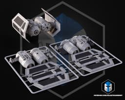 TIE Bomber Vehicle Kit Card - 3D Print Files 3d model