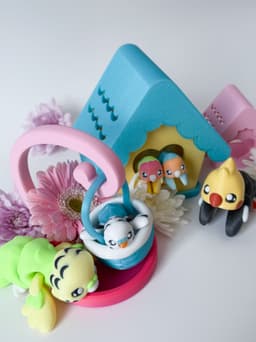 Love birds + friends 3d model