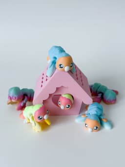 Love birds + friends 3d model