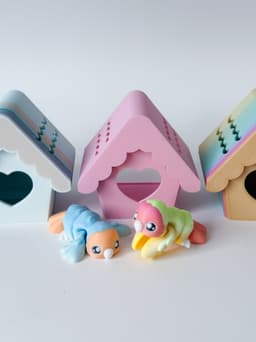 Love birds + friends 3d model