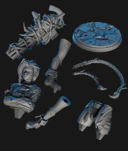 Jinx Straitjacket STL | Fan Art Figure | HighDetail 3d model