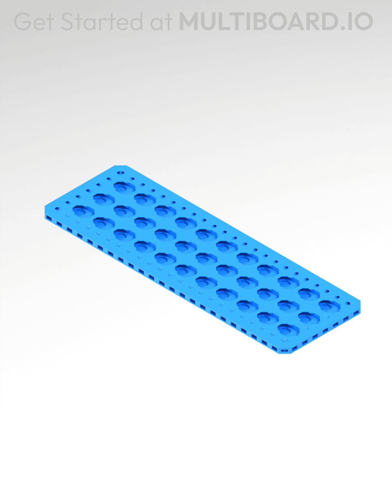 4x12 MU - Point Hole MU - MultiBoard Plate 3d model