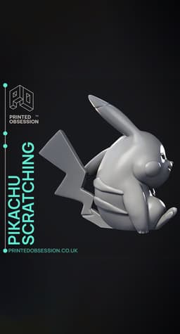 Pikachu - Scratching - Pokemon - Fan Art 3d model